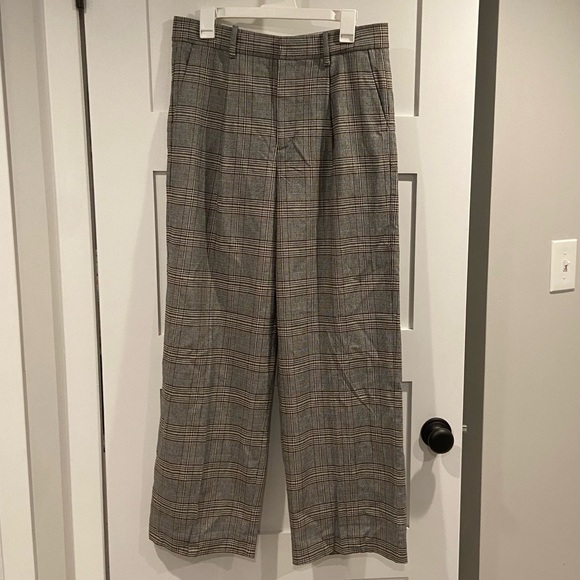 Madewell Slouchy Straight Pants in Yarn-Dyed Plaid in coper plaid - Picture 7 of 12